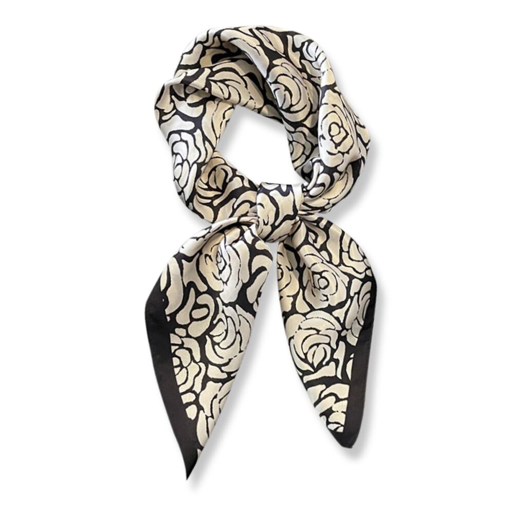 2664 100% Pure Mulberry Silk Neck Scarf 27"x27" Square Neckerchief